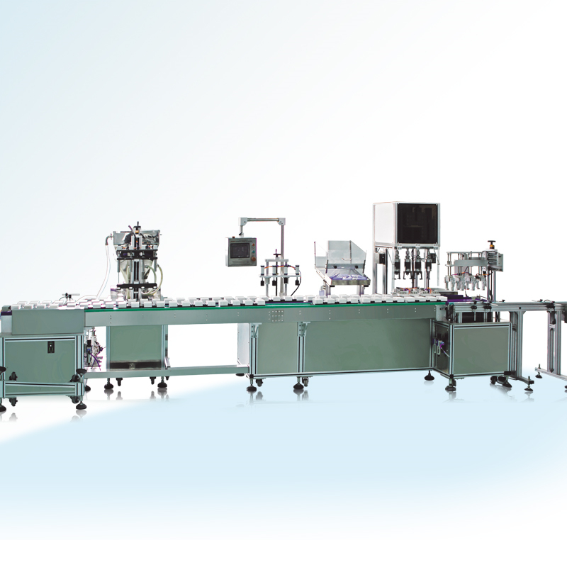 水乳膏霜灌裝旋蓋一體機（四頭）